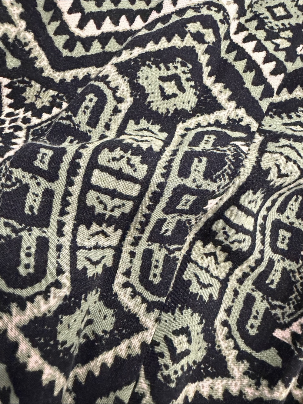 EUC Strapless Smocked Green Tribal Print Maxi Dress - Picture 7 of 7